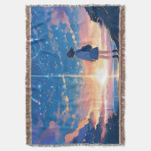 射撃、 発砲星 スローブランケット (正面縦)