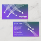 射撃、 発砲星 – ソフトグラデーション 名刺 (正面/裏面)