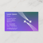 射撃、 発砲星 – ソフトグラデーション 名刺 (裏面)