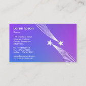 射撃、 発砲星 – ソフトグラデーション 名刺 (裏面)