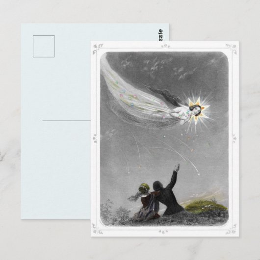 射撃、 発砲星 ポストカード (正面/裏面)