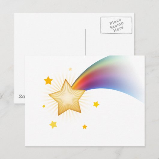 射撃、 発砲星 ポストカード (正面/裏面)