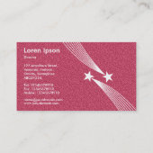 射撃、 発砲星 – 赤テクスチャ上の白 名刺 (裏面)