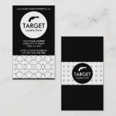 射撃、 発砲範囲のターゲットスタンプカード ロイヤリティカード (正面/裏面)