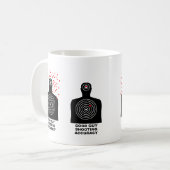 射撃、 発砲精度おもしろマグカップ コーヒーマグカップ (正面左)