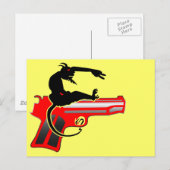 射撃、 発砲 ポストカード (正面/裏面)
