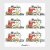 射撃、 発砲 | 8" x 8" – 光沢(透明) シール (シート)