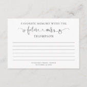 将来お気に入りののミセス・ブライダルシャワーとの記憶 カード (正面)