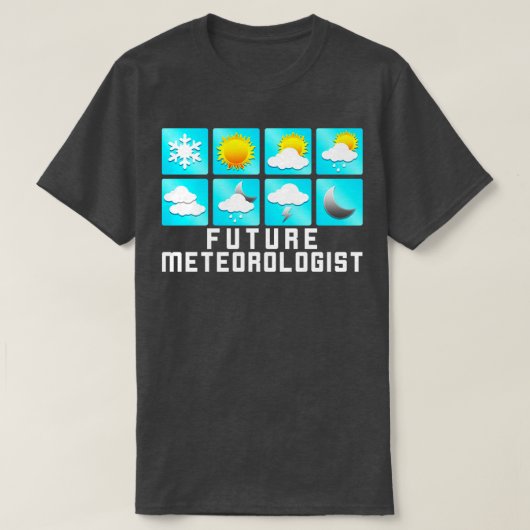 将来のおもしろい気象学者ストームチェザートルネード Tシャツ (デザイン正面)