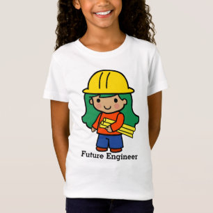 将来のアーキテクト/エンジニアガール懸命帽子 Tシャツ