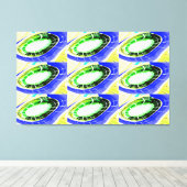 将来のエイリアン着陸プラットフォームの芸術 キャンバスプリント (インサイチュ (ウッドフロア))