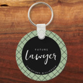 将来のエレガント弁護士チェックのパタパーソナライズされたーン キーホルダー (正面)