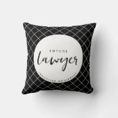 将来のエレガント弁護士チェックのパタパーソナライズされたーン クッション (裏面)