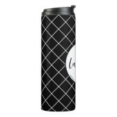 将来のエレガント弁護士チェックのパタパーソナライズされたーン タンブラー (回転左)