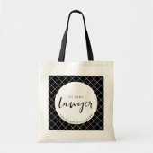 将来のエレガント弁護士チェックのパタパーソナライズされたーン トートバッグ (正面)