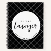 将来のエレガント弁護士チェックのパタパーソナライズされたーン ノートブック (正面)