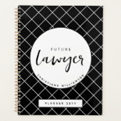 将来のエレガント弁護士チェックのパタパーソナライズされたーン プランナー手帳 (正面)