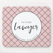 将来のエレガント弁護士チェックのパタパーソナライズされたーン マウスパッド (正面)