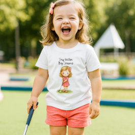 将来のゴルファー赤ちゃん女の子用 トドラーTシャツ