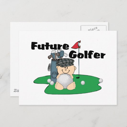 将来のゴルファー ポストカード (正面/裏面)
