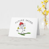 将来のスキーヤー カード (黄色い花)