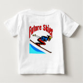 将来のスキーヤー ベビーTシャツ (裏面)