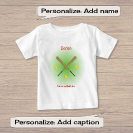 将来のソフトボールスター オーダーメイド ベビーTシャツ