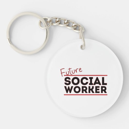 将来のソーシャルワーカー キーホルダー (正面)