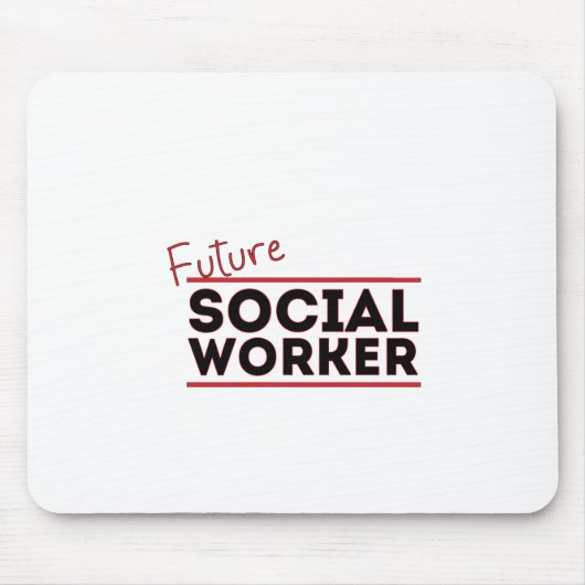 将来のソーシャルワーカー マウスパッド (正面)