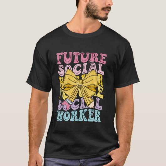 将来のソーシャルワーカー 志望のアドボケート 将来のカウンセラー Tシャツ (正面)