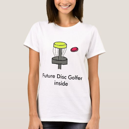 将来のディスクゴルファー内部マタニティシャツ Tシャツ (正面)