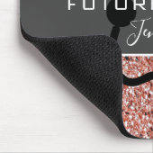 将来のナース医療用聴診器ピンクグリッター名 マウスパッド (コーナー)