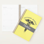 将来のナース医療Caduceus黄色の名前 プランナー手帳 (ディスプレー)