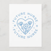 将来のナース学生のモチベーション青色の美学 ポストカード (正面)