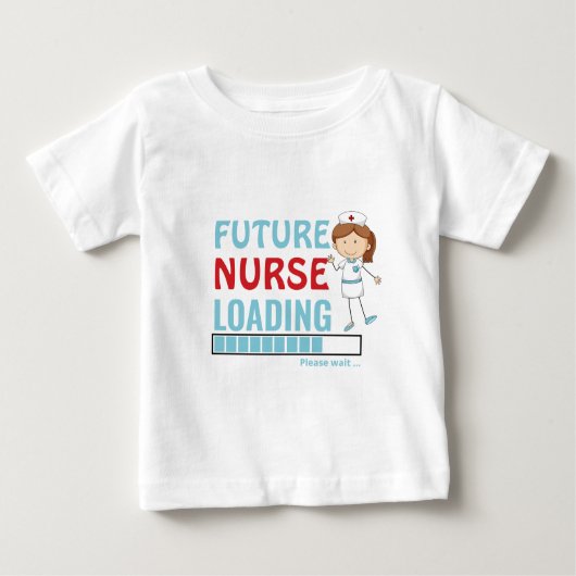 将来のナース読み込み |かわいいファースト誕生日幼児 ベビーTシャツ (正面)