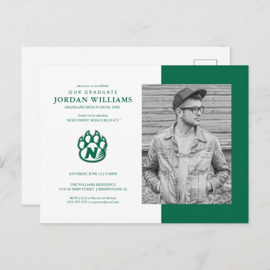 将来のノースウェストミズーリ州立大学卒業生 案内ポストカード (正面/裏面)