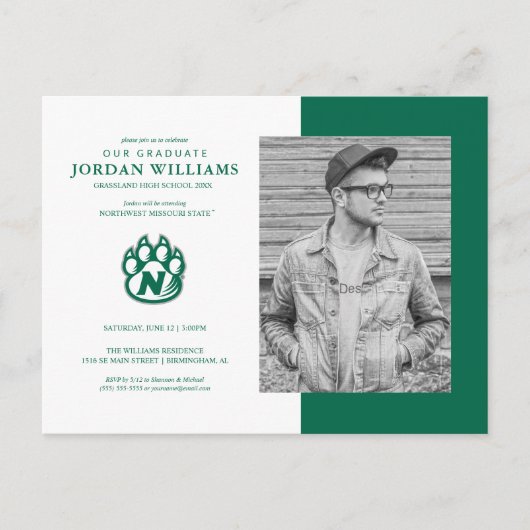 将来のノースウェストミズーリ州立大学卒業生 案内ポストカード (正面)