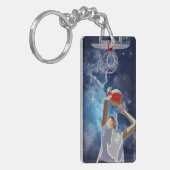 将来のバスケットボールオールスター描画バッグ キーホルダー (正面左)