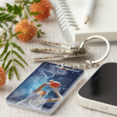 将来のバスケットボールオールスター描画バッグ キーホルダー (正面右)