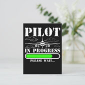 将来のパイロット搭載用飛行機おもしろいパイロット ポストカード (スタンド正面)