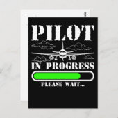 将来のパイロット搭載用飛行機おもしろいパイロット ポストカード (正面/裏面)