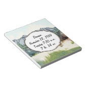 将来のパイロット男の赤ちゃん誕生レコード ノートパッド (アングル)