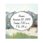 将来のパイロット男の赤ちゃん誕生レコード ノートパッド (正面)