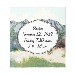 将来のパイロット男の赤ちゃん誕生レコード ノートパッド