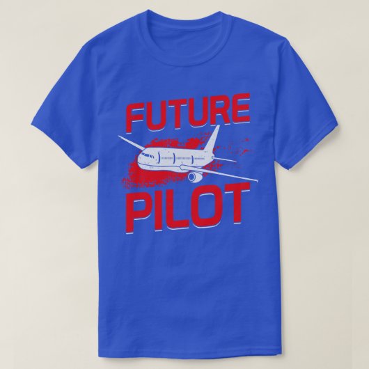 将来のパイロット飛行学校の飛行機長ギフト Tシャツ (デザイン正面)