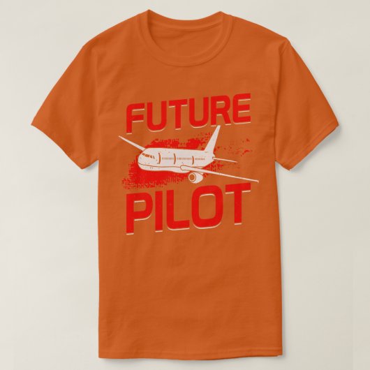 将来のパイロット飛行学校の飛行機長ギフト Tシャツ (デザイン正面)