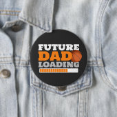 将来のパパロードバスケットボールの赤ちゃんシャワーボタン 缶バッジ (インサイチュ)