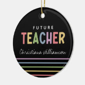 将来のパーソナライズされた先生ギュカラフルート セラミックオーナメント (左)