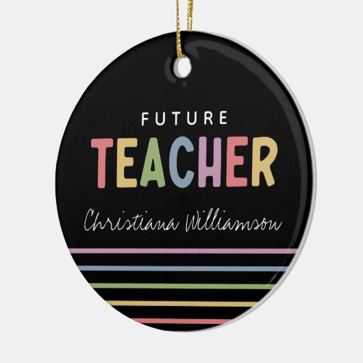 将来のパーソナライズされた先生ギュカラフルート セラミックオーナメント (左)