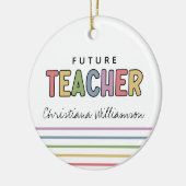 将来のパーソナライズされた先生ギュカラフルート セラミックオーナメント (左)